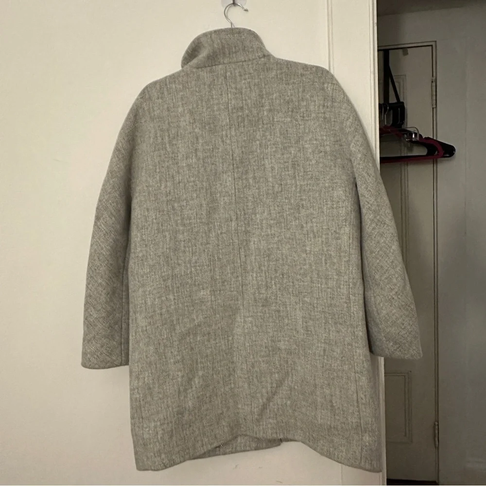NWOT J. Crew Cocoon Coat in Italian Stadium-Cloth Wool Heather Gray size 14 - Picture 3 of 8